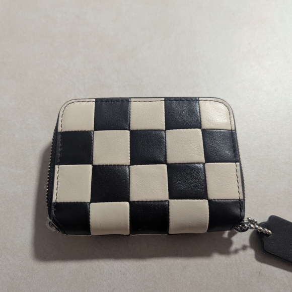 Coachtopia Checkered Black and Cream Wallet - Picture 3 of 4
